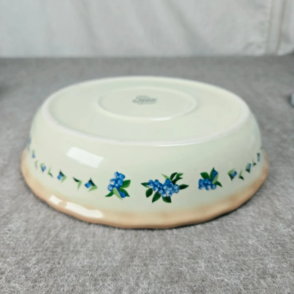 Nantucket Blueberry Pie Recipe Ceramic 10 Inch Deep Dish Scalloped Pie Plate